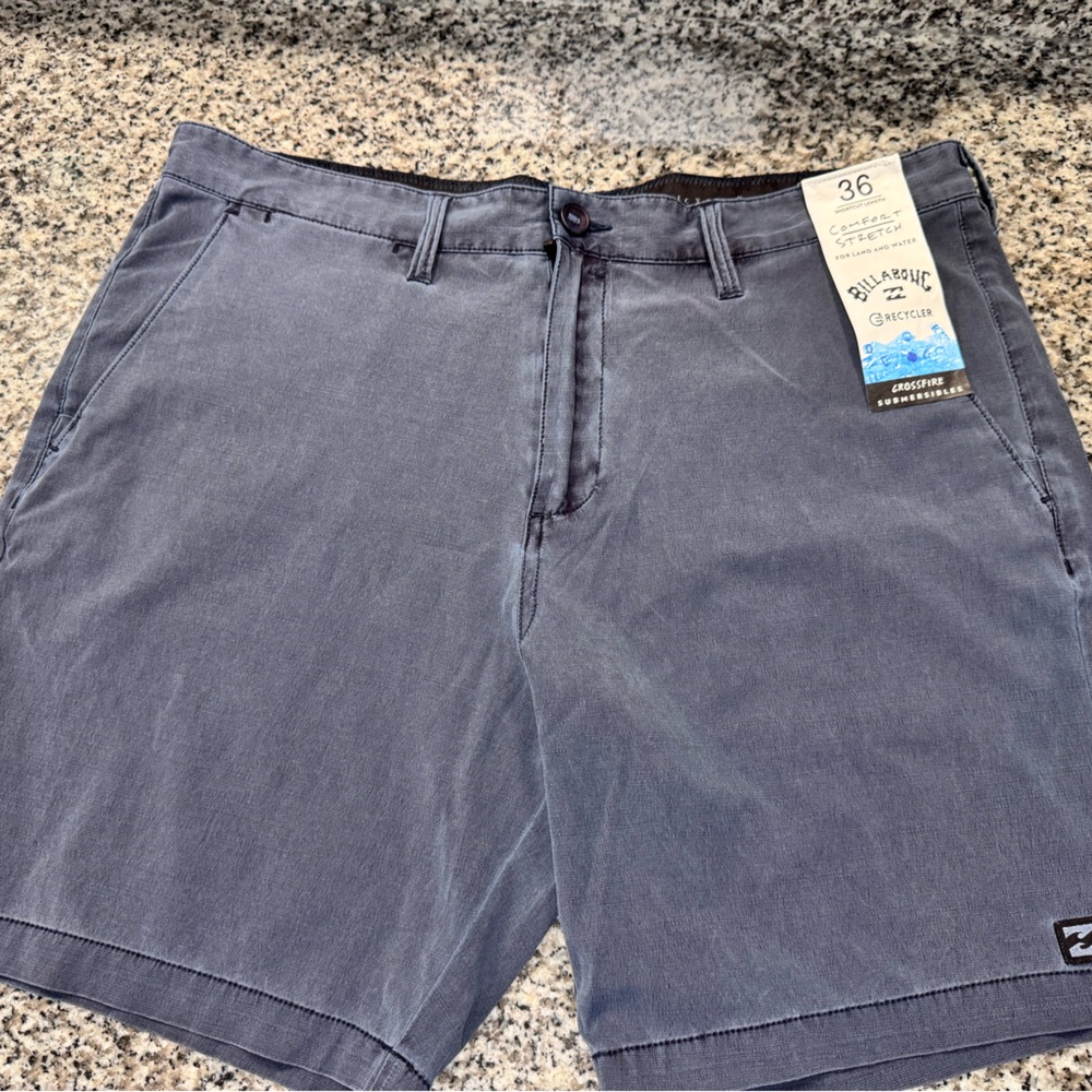 Billabong Men's Slate Blue Flat Front Shorts